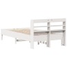 Cadre de lit sans matelas blanc 90x200 cm bois de pin massif 