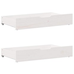 Cadre de lit sans matelas blanc 75x190 cm bois de pin massif 