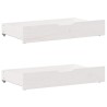 Cadre de lit sans matelas blanc 75x190 cm bois de pin massif 