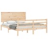 Cadre de lit sans matelas bois massif 