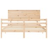 Cadre de lit sans matelas bois massif 