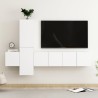 Ensemble de meubles TV 5 pcs Blanc Bois d'ingénierie 