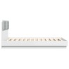 Cadre de lit sans matelas blanc 140x190 cm 