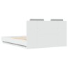 Cadre de lit sans matelas blanc 140x190 cm 