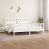 Cadre de lit sans matelas blanc bois de pin massif 