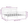 Cadre de lit sans matelas blanc bois de pin massif 