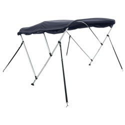 Toit bimini à 3 arceaux parois latérales 183x(137-152)x137 cm 