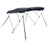 Toit bimini à 3 arceaux parois latérales 183x(137-152)x137 cm 