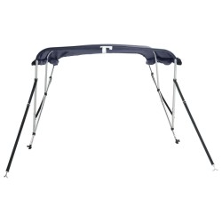 Toit bimini à 3 arceaux parois latérales 183x(137-152)x137 cm 