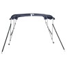 Toit bimini à 3 arceaux parois latérales 183x(137-152)x137 cm 