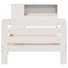 Cadre de lit sans matelas blanc 90x200 cm bois de pin massif 