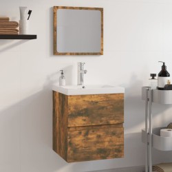 Meubles de salle de bain Chêne fumé Bois d'ingénierie 