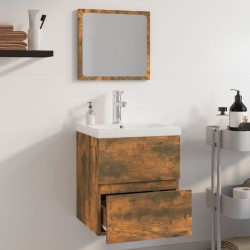 Meubles de salle de bain Chêne fumé Bois d'ingénierie 