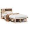 Lit bibliothèque sans matelas 90x190 cm bois massif 