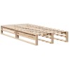 Lit bibliothèque sans matelas 90x190 cm bois massif 