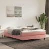Matelas de lit à ressorts ensachés rose 140x210x20 cm velours 