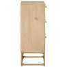 Commode 55x30x76 cm bois massif de manguier et fer 