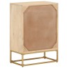 Commode 55x30x76 cm bois massif de manguier et fer 