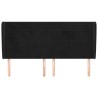 Tête de lit avec oreilles Noir 203x23x118/128 cm Velours 
