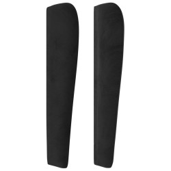 Tête de lit avec oreilles Noir 203x23x118/128 cm Velours 