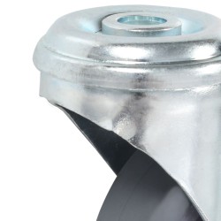 24 pcs Roulettes pivotantes à trou de boulon 75 mm 