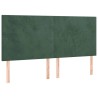 Tête de lit à LED Vert foncé 180x5x118/128 cm Velours 