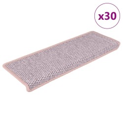 Tapis d'escalier autocollants 30 pcs 65x21x4 cm rose 