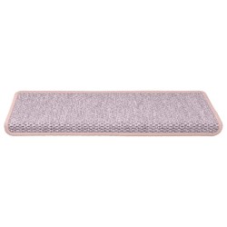 Tapis d'escalier autocollants 30 pcs 65x21x4 cm rose 