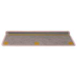 Tapis d'escalier autocollants 30 pcs 65x21x4 cm rose 