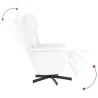 Fauteuil inclinable avec repose-pieds blanc similicuir 