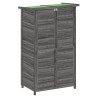 Abri à outils de jardin gris 83x57x140 cm bois massif pin 