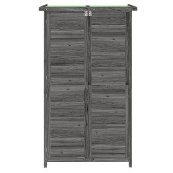 Abri à outils de jardin gris 83x57x140 cm bois massif pin 