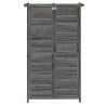 Abri à outils de jardin gris 83x57x140 cm bois massif pin 