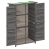 Abri à outils de jardin gris 83x57x140 cm bois massif pin 