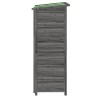 Abri à outils de jardin gris 83x57x140 cm bois massif pin 