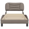 Cadre de lit sans matelas taupe 90x200 cm tissu 