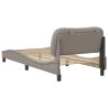 Cadre de lit sans matelas taupe 90x200 cm tissu 