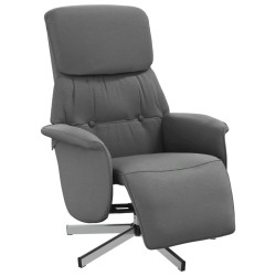 Fauteuil inclinable avec repose-pieds gris foncé tissu 