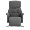 Fauteuil inclinable avec repose-pieds gris foncé tissu 