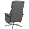 Fauteuil inclinable avec repose-pieds gris foncé tissu 