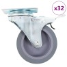 32 pcs Roulettes pivotantes 75 mm 
