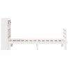 Lit bibliothèque sans matelas blanc 75x190cm bois de pin massif 