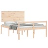 Lit pour personne âgée sans matelas 140x190 cm bois massif 