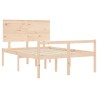 Lit pour personne âgée sans matelas 140x190 cm bois massif 