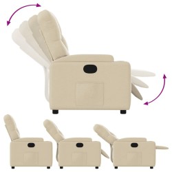 Fauteuil inclinable Crème Tissu 