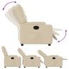 Fauteuil inclinable Crème Tissu 