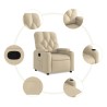 Fauteuil inclinable Crème Tissu 
