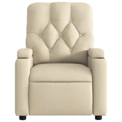 Fauteuil inclinable Crème Tissu 