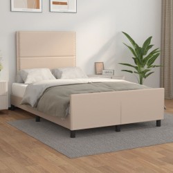 Cadre de lit sans matelas cappuccino 120x190 cm similicuir 