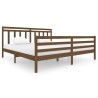 Cadre de lit sans matelas marron miel bois massif 200x200 cm 